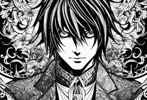 Cyber Gothic death note inspired tattoo idea