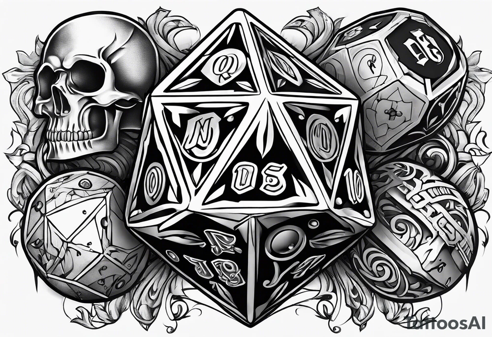 DnD  20 sided dice tattoo idea