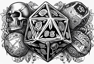 DnD  20 sided dice tattoo idea