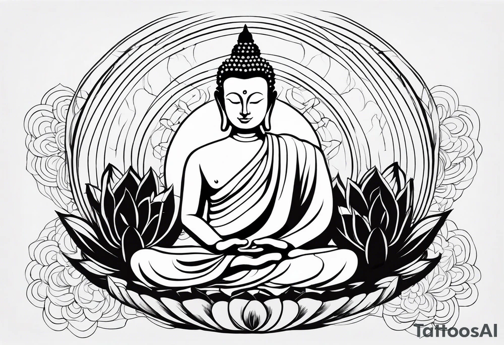 Serene Buddha tattoo idea