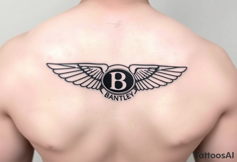 The Bentley symbol.with clouds in the background tattoo idea