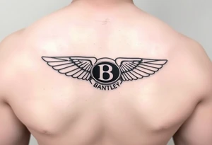 The Bentley symbol.with clouds in the background tattoo idea