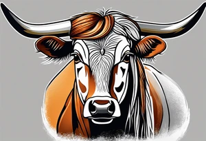 cybersigilism mean Longhorn with state of texas 
With “512” on top of the head tattoo idea