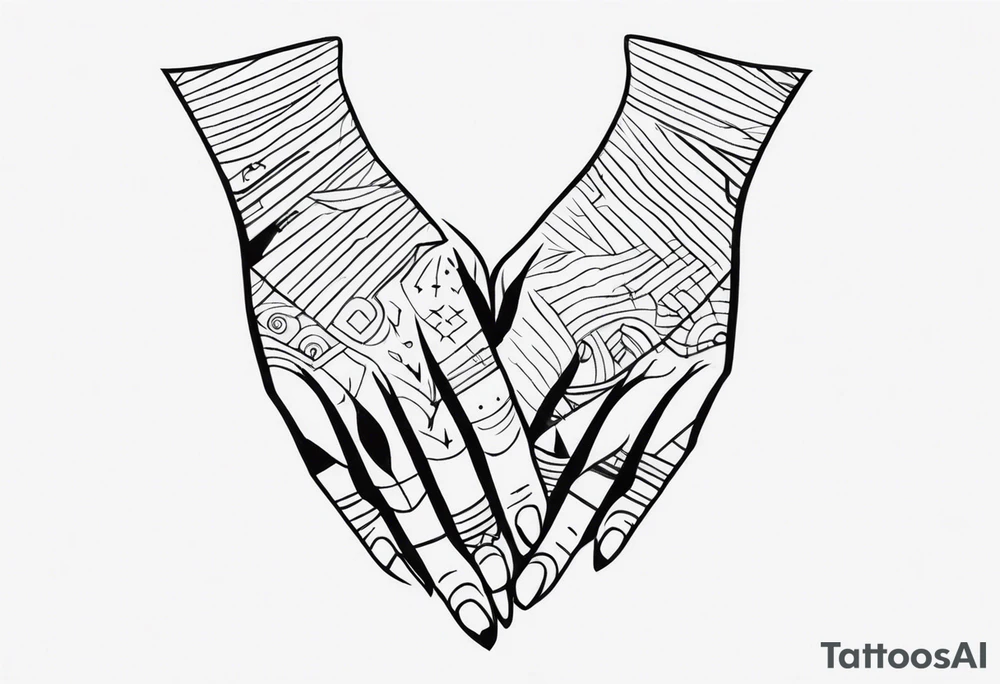Scary hand tattoo idea