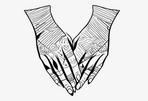 Scary hand tattoo idea