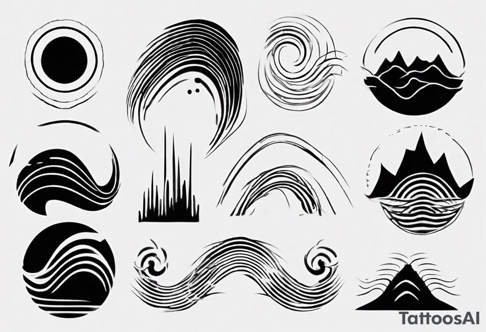 God is in the soundwaves, clean, small tattoo idea