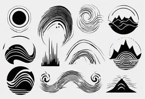 God is in the soundwaves, clean, small tattoo idea