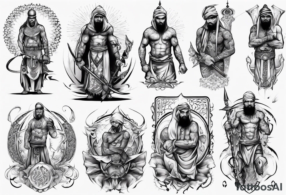 islamic warrior tattoo idea