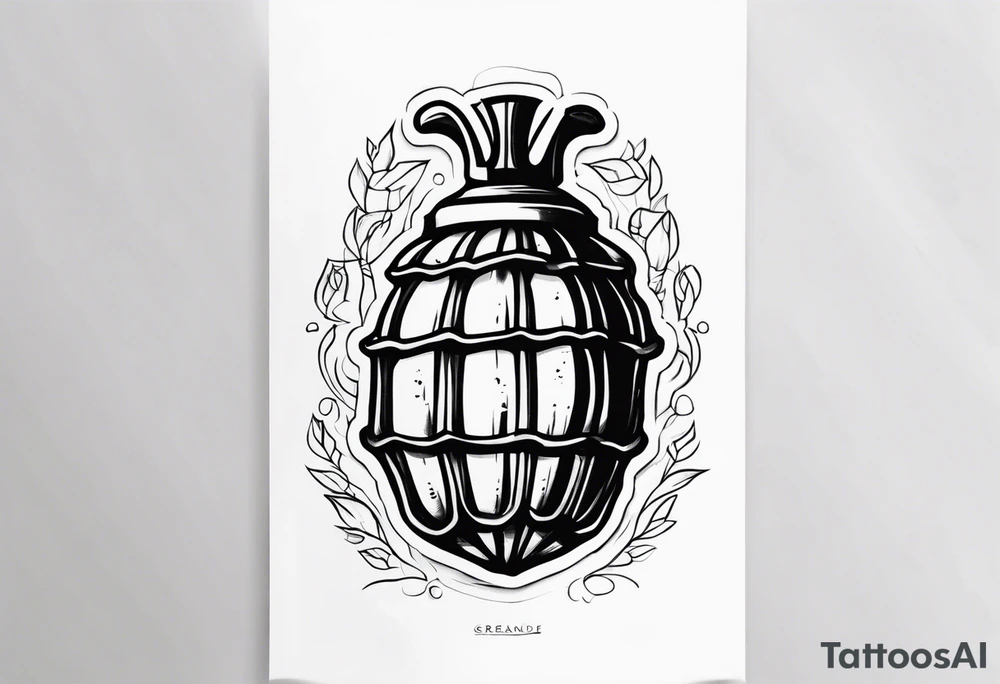 grenade ribs tattoo idea