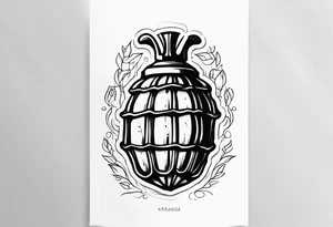 grenade ribs tattoo idea