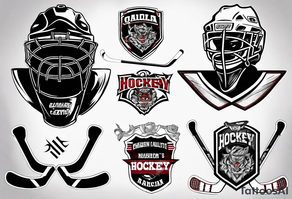 Hockey tattoo incorporating my children’s names in jerseys tattoo idea