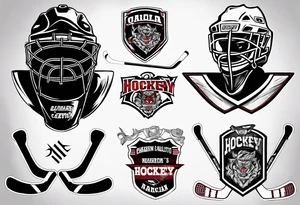 Hockey tattoo incorporating my children’s names in jerseys tattoo idea