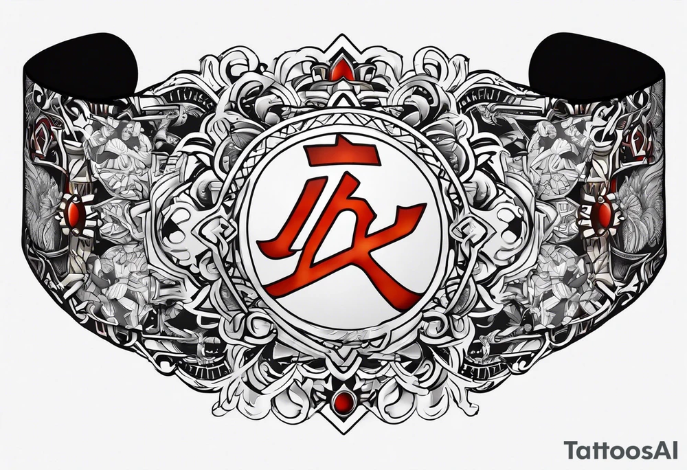 naruto headband with the letters AR in the middle tattoo idea