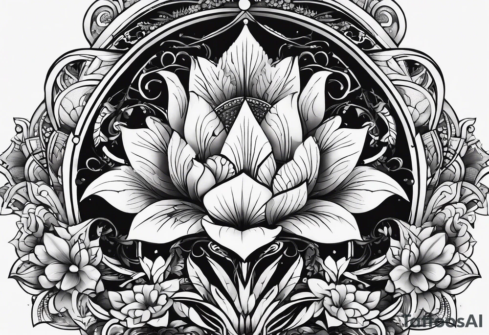 Ornementale minimaliste tattoo idea