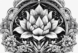 Ornementale minimaliste tattoo idea