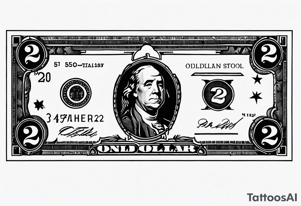 2 dollar bill tattoo idea