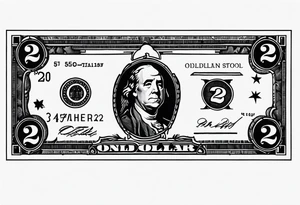 2 dollar bill tattoo idea