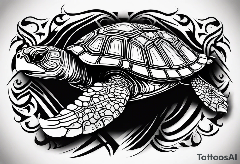 Turtle Polynesian, tribal tattoo tattoo idea