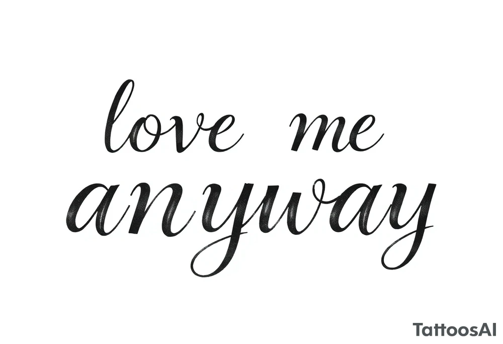 love me anyway tattoo idea