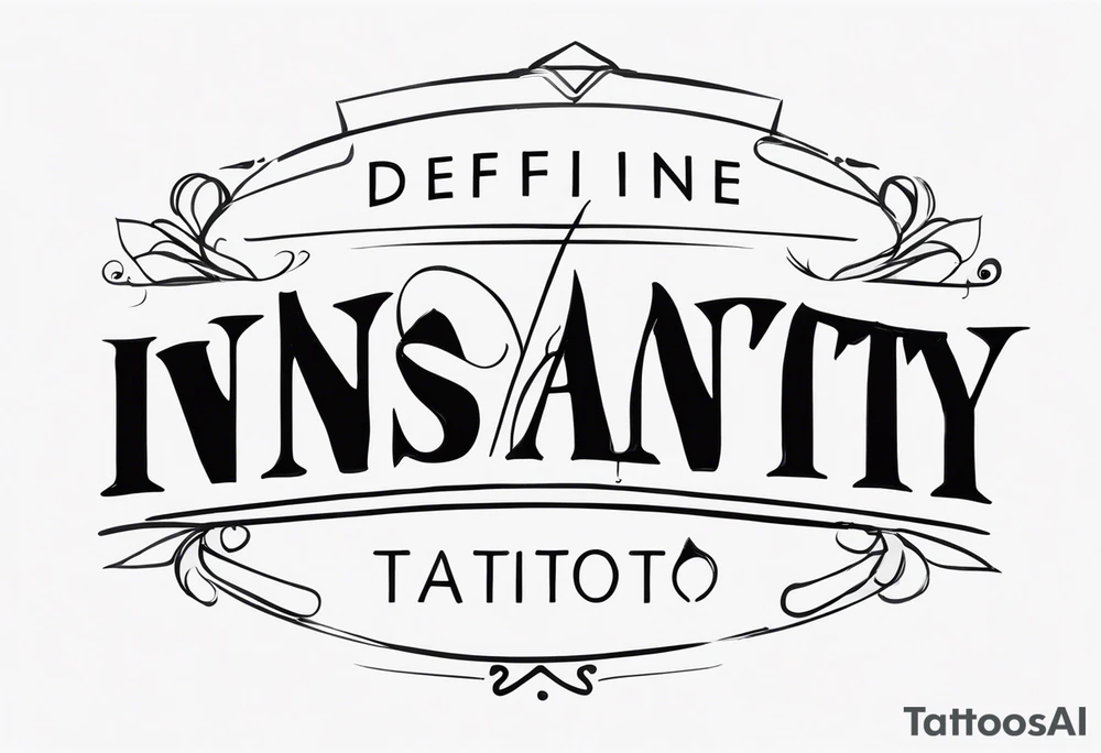 Make a tattoo with the words define insanity tattoo idea