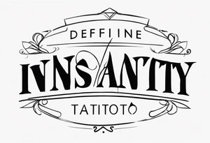 Make a tattoo with the words define insanity tattoo idea