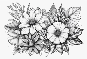 Plants that are not flowers tattoo idea