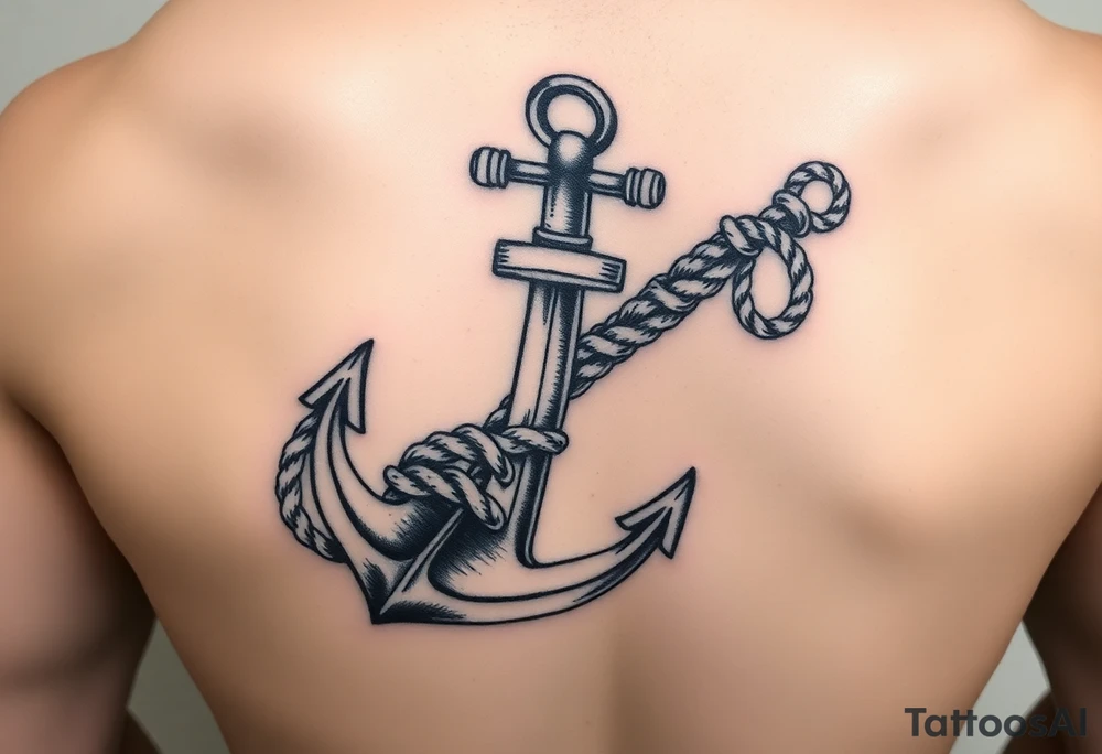 weathered anchor wrapped in nautical rope with sea waves tattoo idea weathered anchor wrapped in nautical rope with sea waves tattoo idea