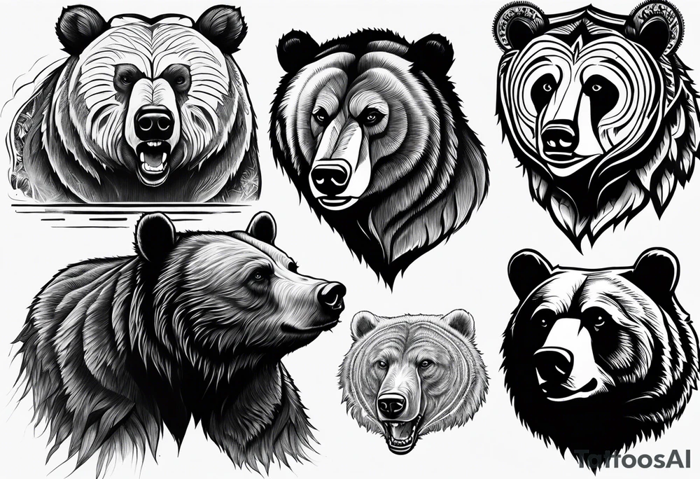 Grizzly bear tattoo idea