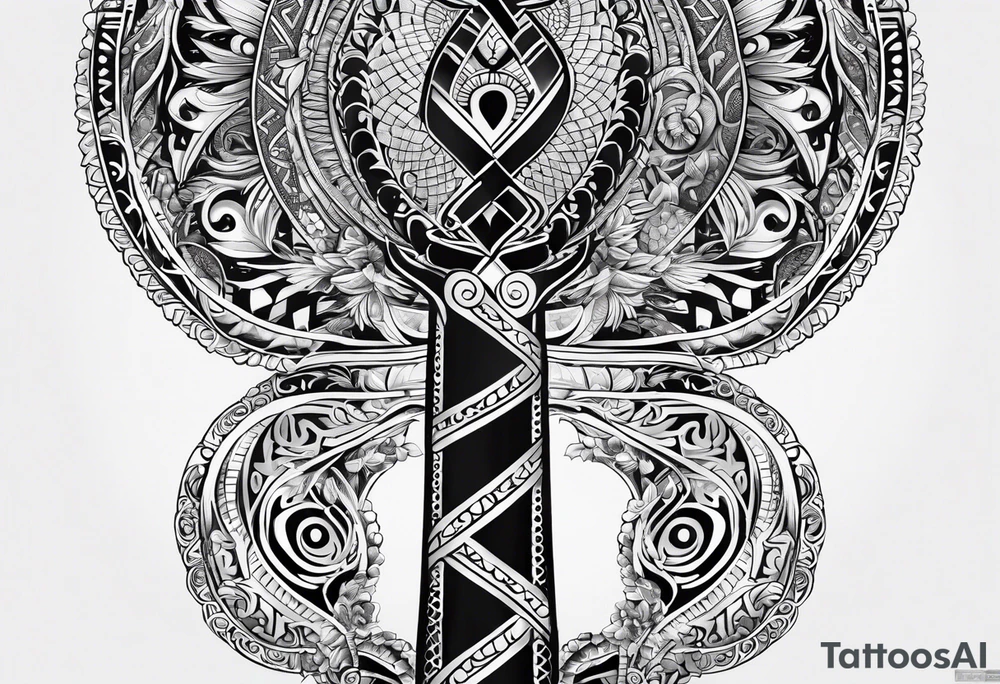 ankh, maori tattoo idea