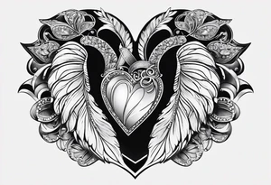 heart/dimond shape, two parts that are symmetrical, resembling lungs or breathing tattoo idea