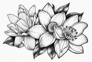 Daffodil and water Lilly tattoo idea