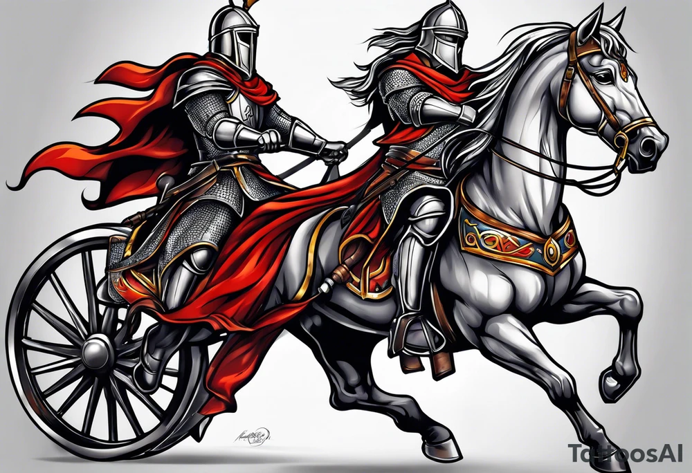 Christian knight tattoo idea