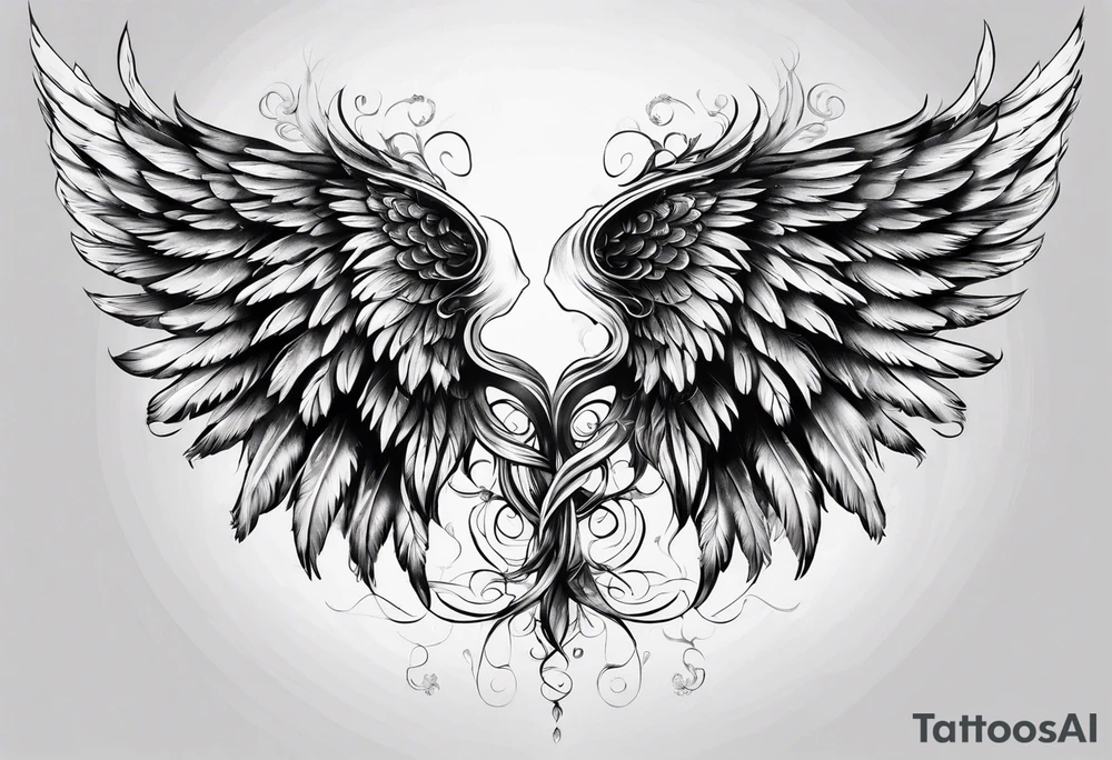 Angel wings tattoo idea