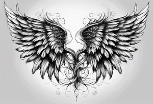 Angel wings tattoo idea