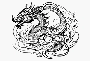 Dragón chino tattoo idea