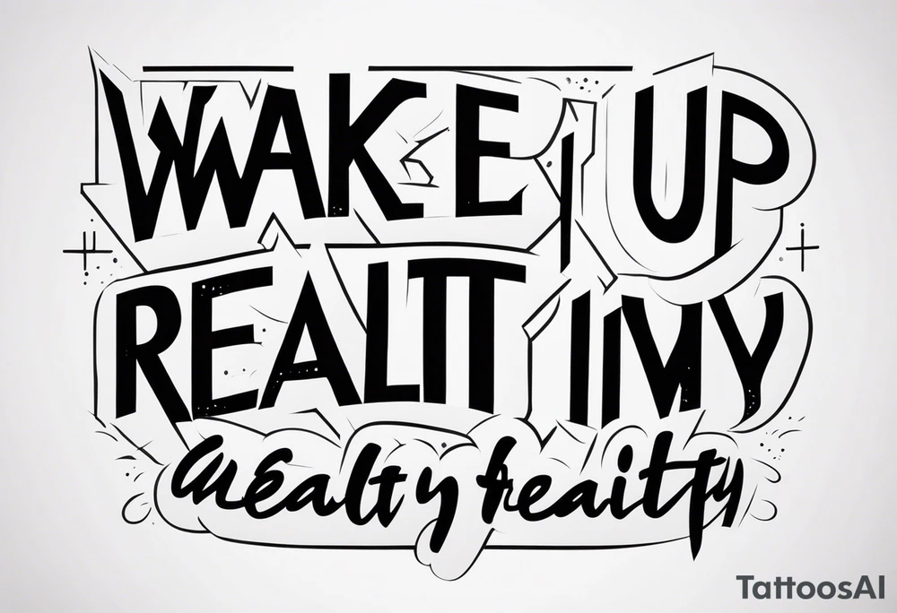 "wake up to reality tattoo idea