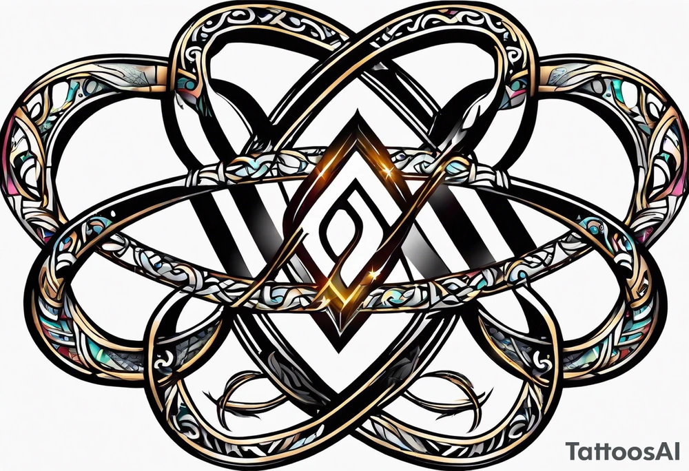 Infinity symbol with Roman number tattoo idea