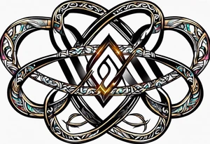 Infinity symbol with Roman number tattoo idea