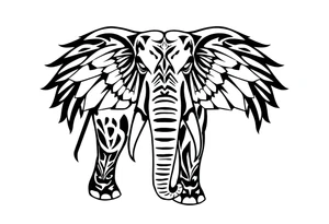 An egyptian strong elephant tattoo idea