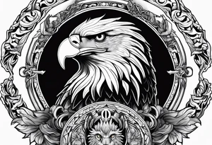 Eagle holding a lion tattoo idea
