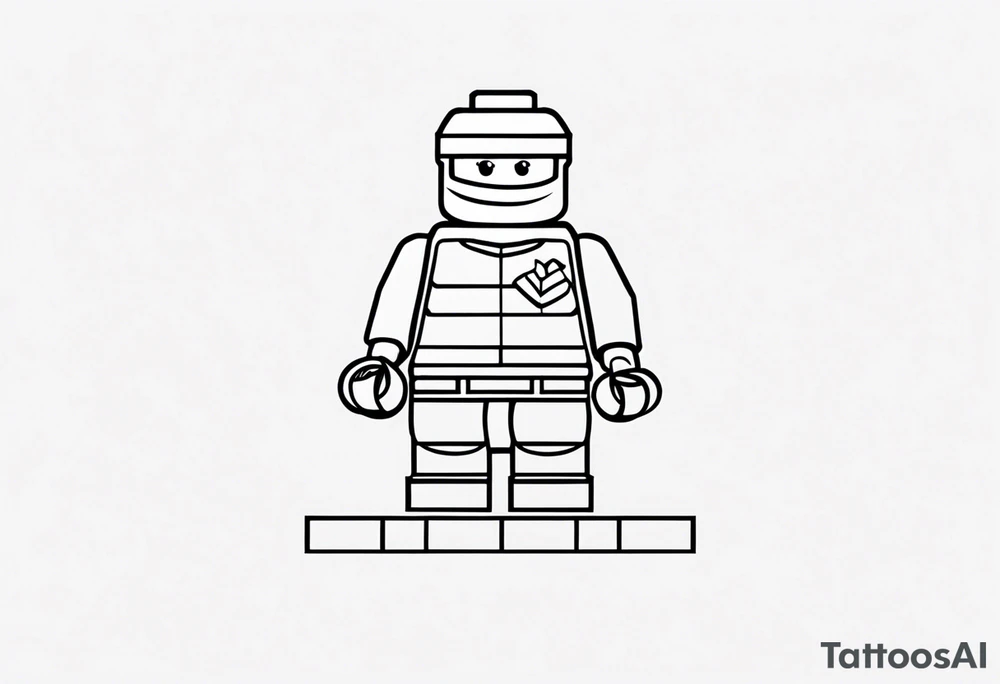 Lego brick and crossfit tattoo idea