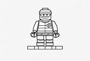 Lego brick and crossfit tattoo idea