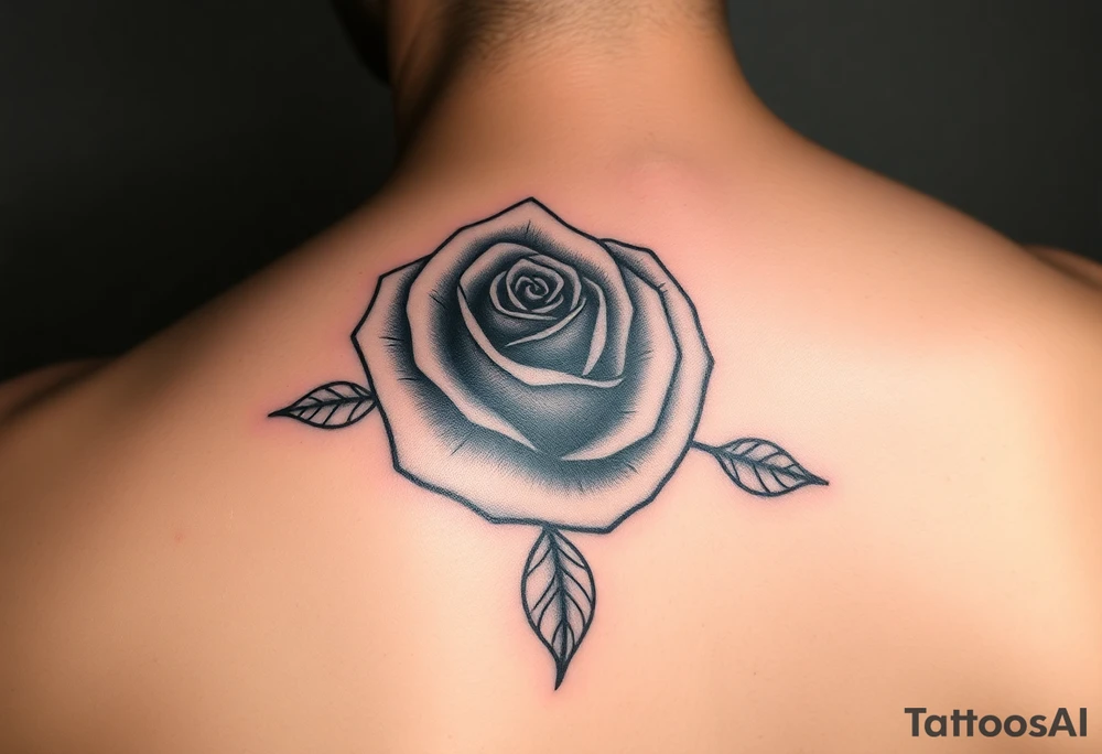 I have a small crescent moon tattoo. I want to cover it up with a rose tattoo. So I would like a rose tattoo with a crescent moon incorporated into it. I want the petal to be the moon shaped. The third one is the best, but can you clean it up? I don’t want to see the moon. But just the moon shape tattoo idea