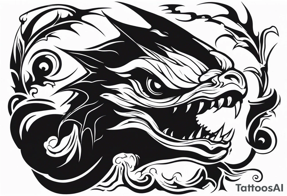 a shadow creature that had an intimidation position tattoo idea