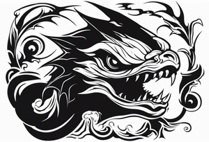 a shadow creature that had an intimidation position tattoo idea