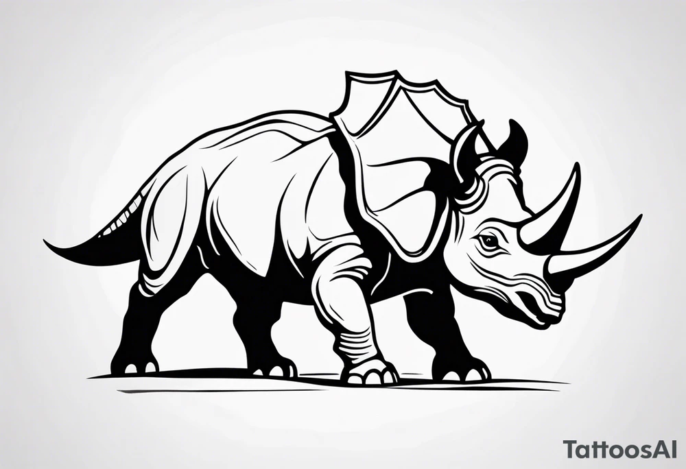 Triceratops tattoo idea