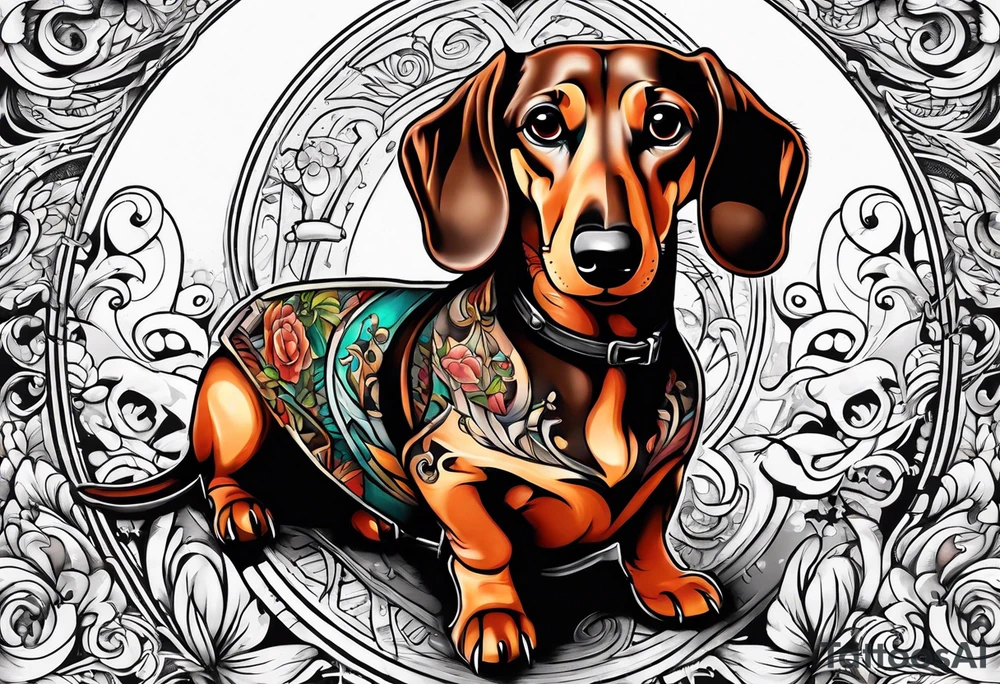 Mean dachshund tattoo idea