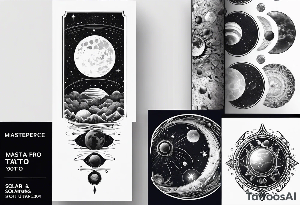 solar system spine tattoo idea