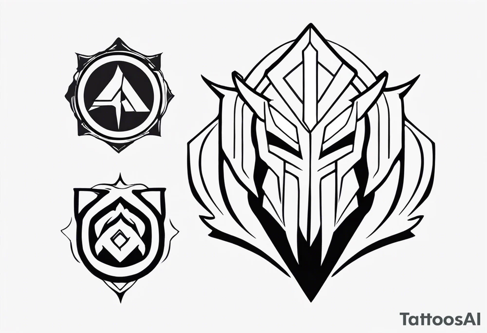 Vinyl with dota 2 Logo inside tattoo idea