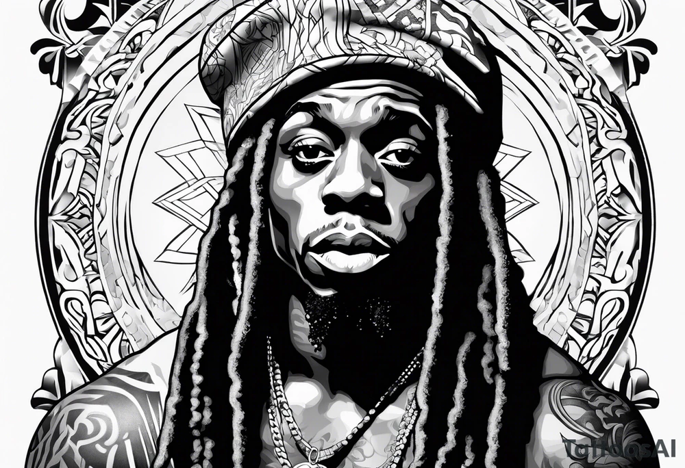 Outline Image of lil Wayne tattoo idea